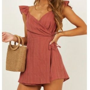 Dusty Rose Travel Addict Playsuit